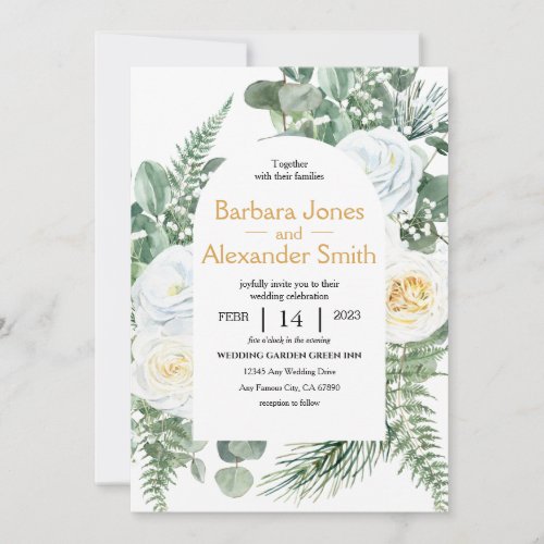 Watercolor Boho Bouquet Invitation