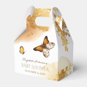 Watercolor Boho Butterfly Baby Shower Favor Box