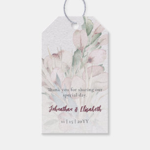 Watercolor Boho Floral and Botanical Wedding Favor Gift Tags