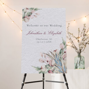 Watercolor Boho Floral and Botanical Wedding Foam Board