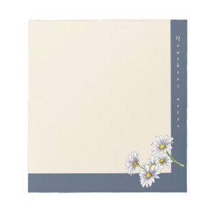 Watercolor Boho Floral Daisy Christmas Gift Notepad