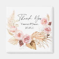 watercolor Boho Floral Pampas Grass Wedding favor