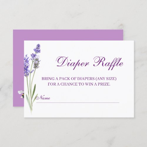 Watercolor Boho Flowers Baby Shower Diaper Raffle Enclosure Card