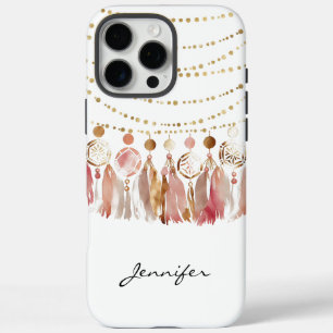 Watercolor Boho Hippie Feather Tribal iPhone  16 Pro Max Case