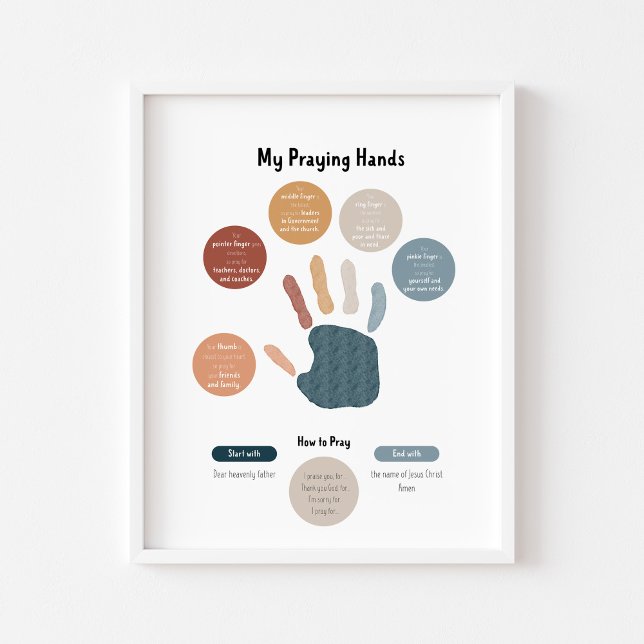 Watercolor Boho my praying hands poster (Creator Uploaded)