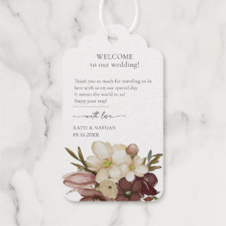 Watercolor Boho Neutral Wedding Foil Gift Tags
