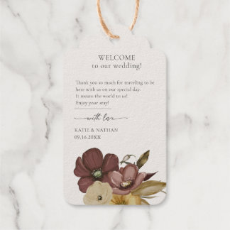 Watercolor Boho Neutral Wedding Foil Gift Tags