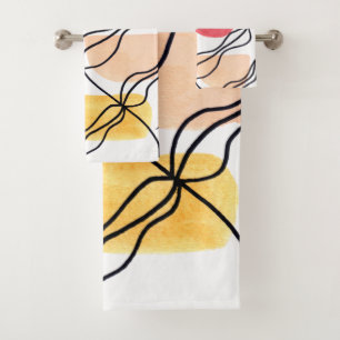 Watercolor Boho Pattern   Bath Towel Set