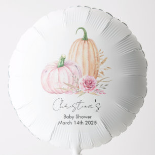 Watercolor Boho Pumpkin Babyshower Balloon