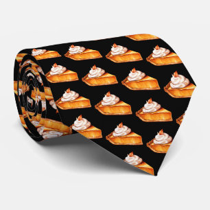 Watercolor Boho Pumpkin Pie Pattern Neck Tie