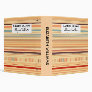 Watercolor Boho Rainbow 3 Ring Binder