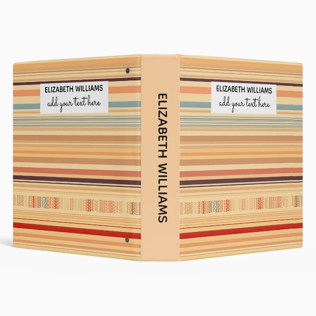 Watercolor Boho Rainbow 3 Ring Binder (Background)