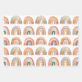 Watercolor Boho Rainbow and Sun  Wrapping Paper Sheets (Front 2)