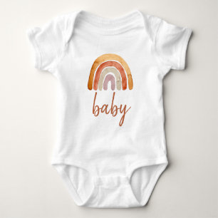 Watercolor Boho Rainbow Baby Baby Bodysuit