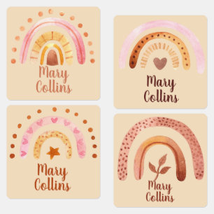 Watercolor boho rainbow kids Clothing Label
