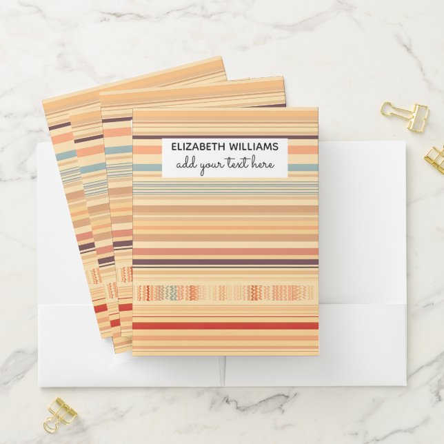 Watercolor Boho Rainbow Pocket Folder (In Situ)