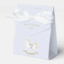 Watercolor Boho Rocking Horse Baby Shower Favor Boxes
