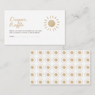 Watercolor Boho Sun Baby Shower Diaper Raffle Enclosure Card