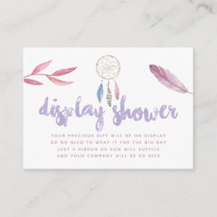 Watercolor Boho Tribal Baby Shower Display Shower Enclosure Card