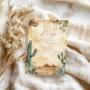 Watercolor Boho Western RSVP Card