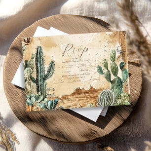 Watercolor Boho Western RSVP Card