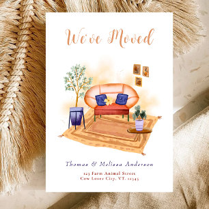 Watercolor Boho we've Moved Moving New Address Announcement