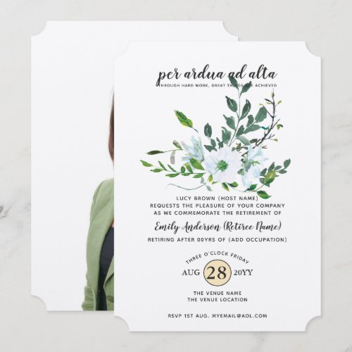 Watercolor Bontanical Retirement PHOTO Occupation