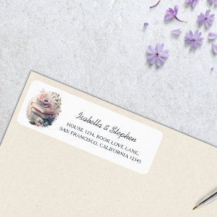 Watercolor Books Floral Book Love Librarian Return Label