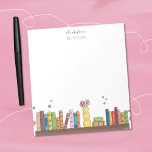 Watercolor Books School Librarian Notepad<br><div class="desc">A cute small personalized notepad for educators with the watercolor illustration of books on a shelf .
© ArianeC Illustrations-All rights reserved</div>