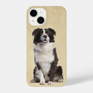 Watercolor Border Collie Dog Pet Animal iPhone 14 Case