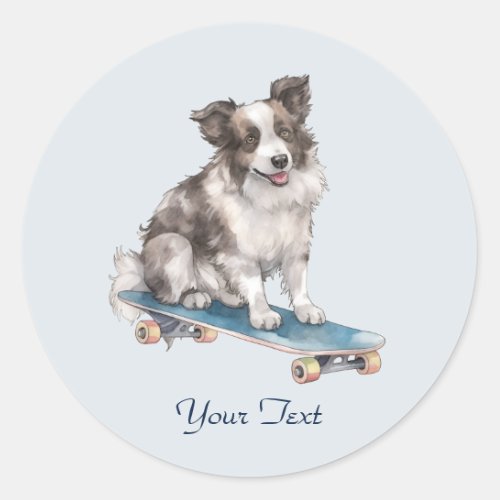 Watercolor Border Collie Sticker