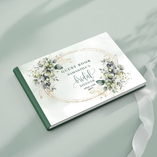 Watercolor Botanical Bridal Shower Guest Book