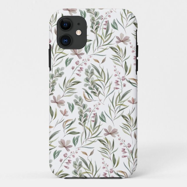 Watercolor Botanical Case-Mate iPhone Case (Back)