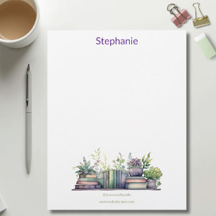 Watercolor Botanical Custom Letterhead