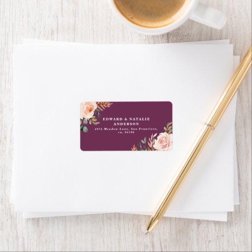 watercolor botanical floral and foliage label