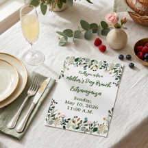 Watercolor Botanical Floral Mother's Day Brunch