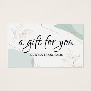 Watercolor botanical Foliage Gift Certificate