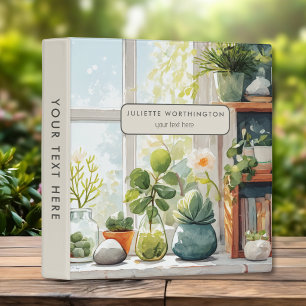 Watercolor Botanical Garden Personalized Binder
