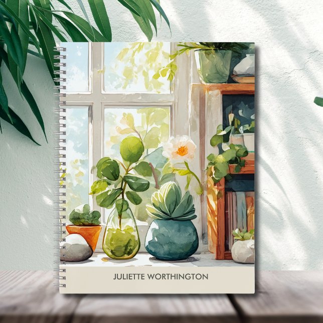 Watercolor Botanical Garden Personalized Notebook (Creator Uploaded)