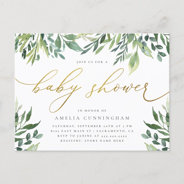 Watercolor Botanical Gold Calligraphy Baby Shower Invitation Postcard Zazzle Com Download 8,703 september calligraphy stock illustrations, vectors & clipart for free or amazingly low rates! zazzle