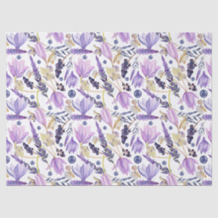 Watercolor Botanical Lavender Wildflower Boho Tissue Paper