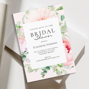 Watercolor Botanical Spring Bridal Shower Invitati Invitation