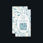 Watercolor Botanical Star David Bar Bat Mitzvah QR Enclosure Card<br><div class="desc">Perfect enclosure card to announce a bat mitzvah, bar mitzvah or other Jewish celebration! Hand made watercolor art for you on the front and back side! FULLY CUSTOMIZABLE! Click on “Personalize” above to edit the text and add your link to the QR code. Click "edit using design tool" to adjust...</div>