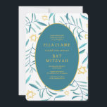 Watercolor Botanical Star of David Bar Bat Mitzvah Invitation<br><div class="desc">Perfect card to announce a bat mitzvah, bar mitzvah or other Jewish celebration! Hand made watercolor art for you on the front and back side! FULLY CUSTOMIZABLE! Click on “Personalize” above to edit the text. Click "edit using design tool" to adjust the fonts, colors and placements and to delete the...</div>