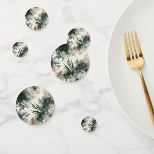 Watercolor Botanical Table Confetti (Group)