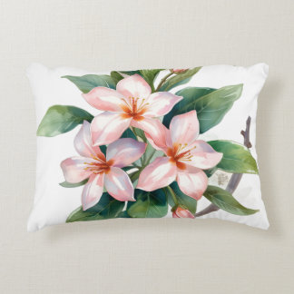 Watercolor Botanical Throw Pillow Cover