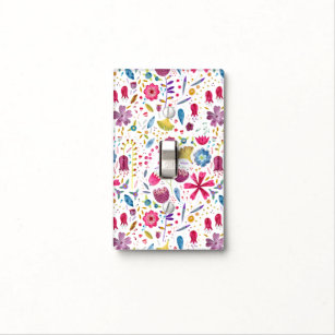 Watercolor Botanical Wildflower Hedgerow Painting Light Switch Cover