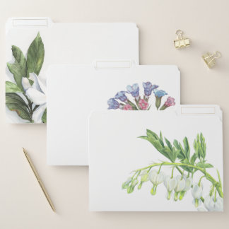Watercolor Botanicals File Folder