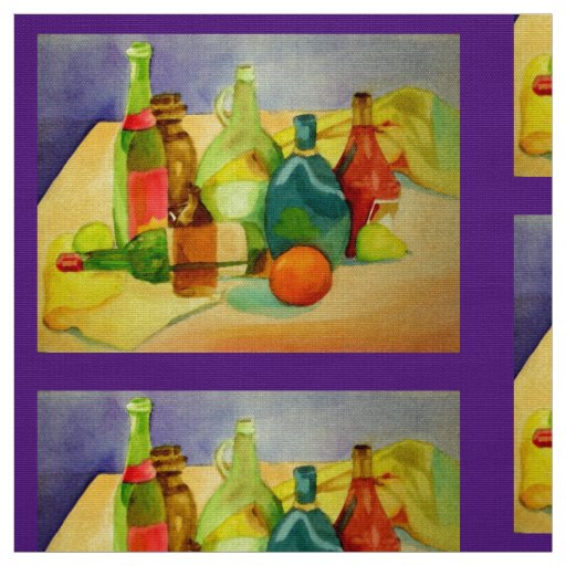 Watercolor Bottles Fabric