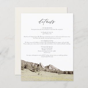 Watercolor Boulder Colorado Flatirons Details Card